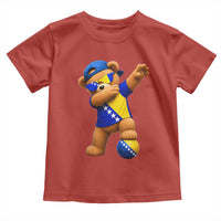 Funny Bosnia Teddy Bear Dabbing Fudbal Fan Gift Toddler T Shirt