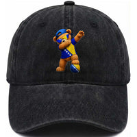 Funny Bosnia Teddy Bear Dabbing Fudbal Fan Gift Washed Cotton Baseball Cap