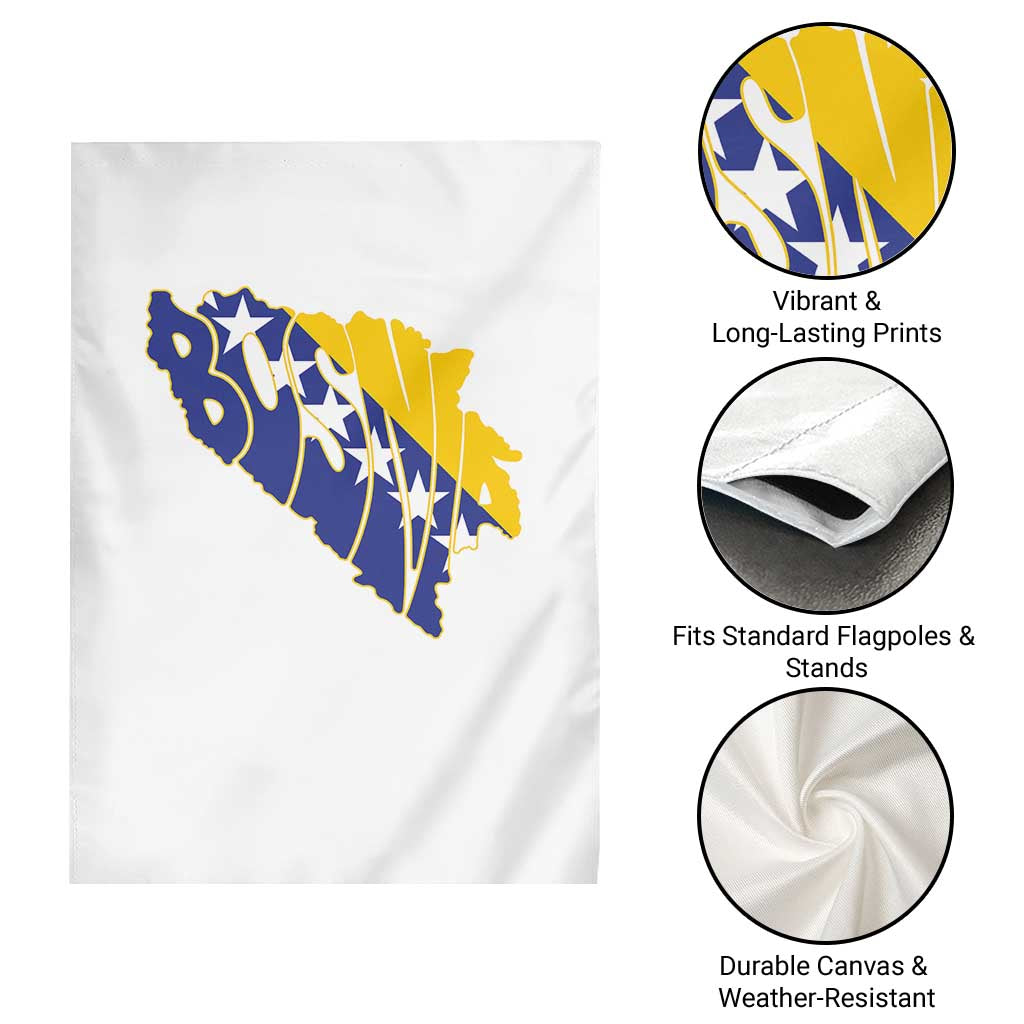 Bosnia And Herzegovina Word Art Map Garden Flag Bosnian Pride Gift