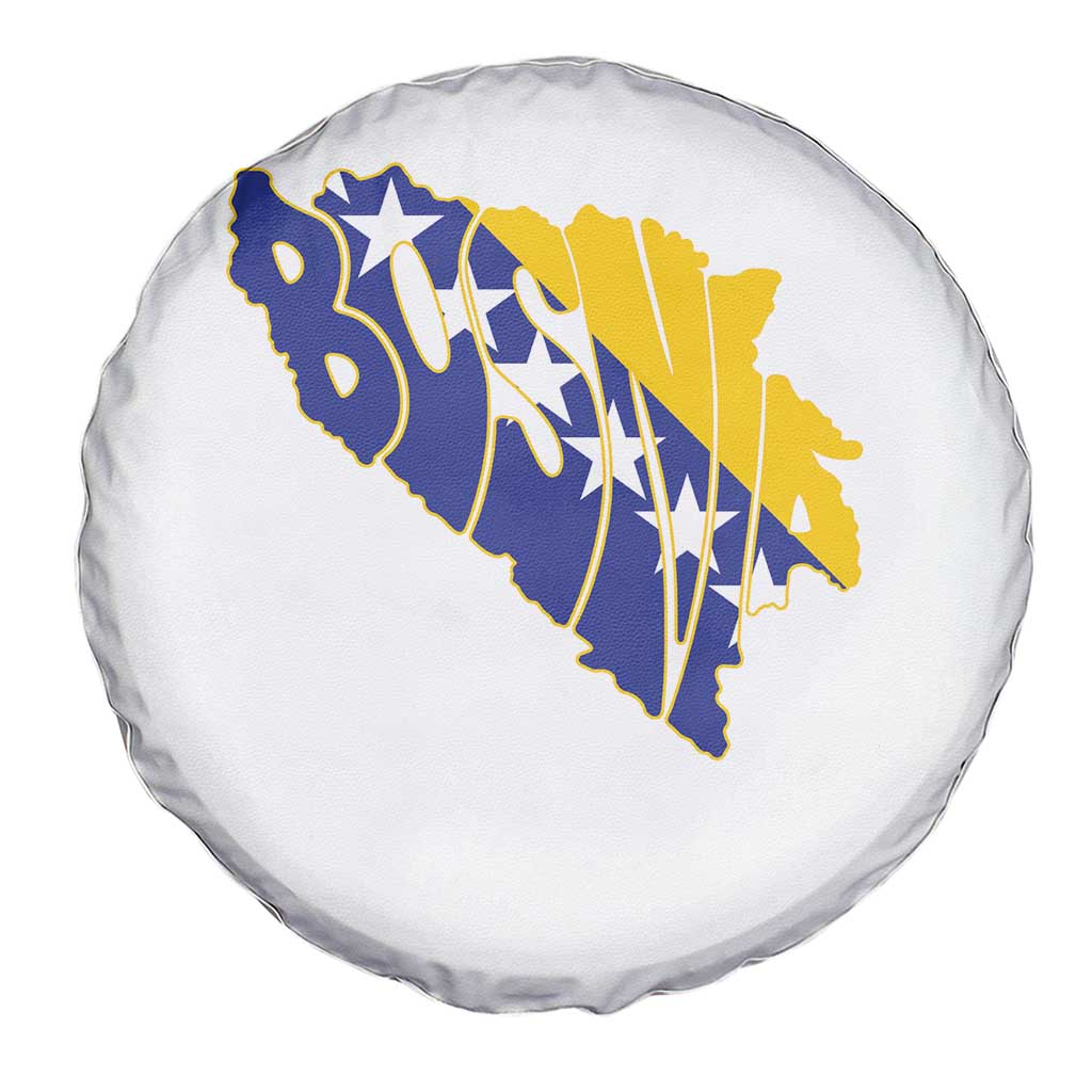 Bosnia And Herzegovina Word Art Map Spare Tire Cover Bosnian Pride Gift