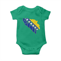 Bosnia And Herzegovina Word Art Map Baby Onesie Bosnian Pride Gift