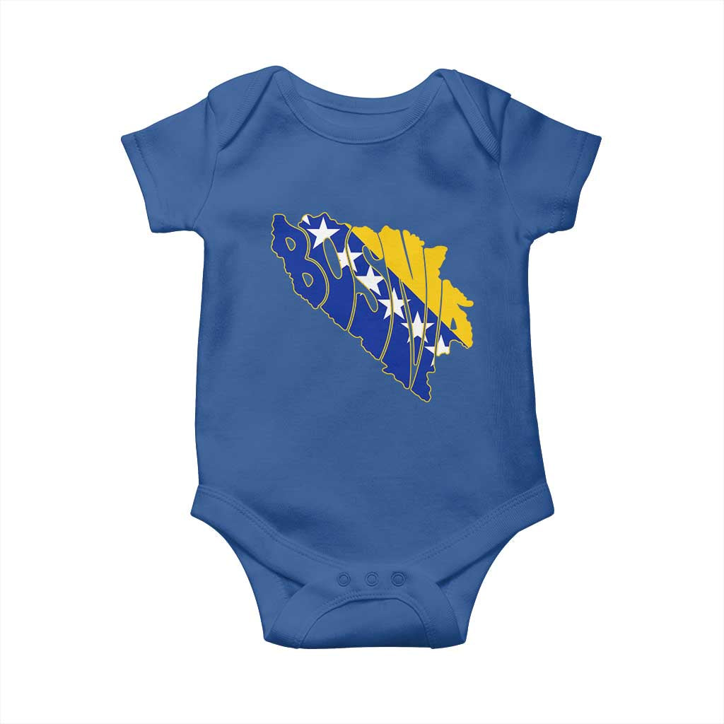 Bosnia And Herzegovina Word Art Map Baby Onesie Bosnian Pride Gift