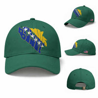Bosnia And Herzegovina Word Art Map Baseball Cap Bosnian Pride Gift