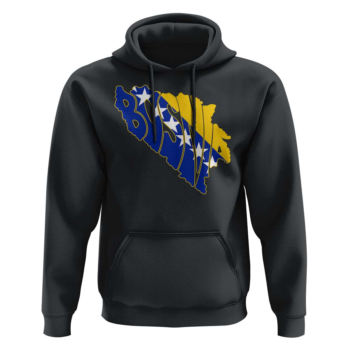 Bosnia And Herzegovina Word Art Map Hoodie Bosnian Pride Gift
