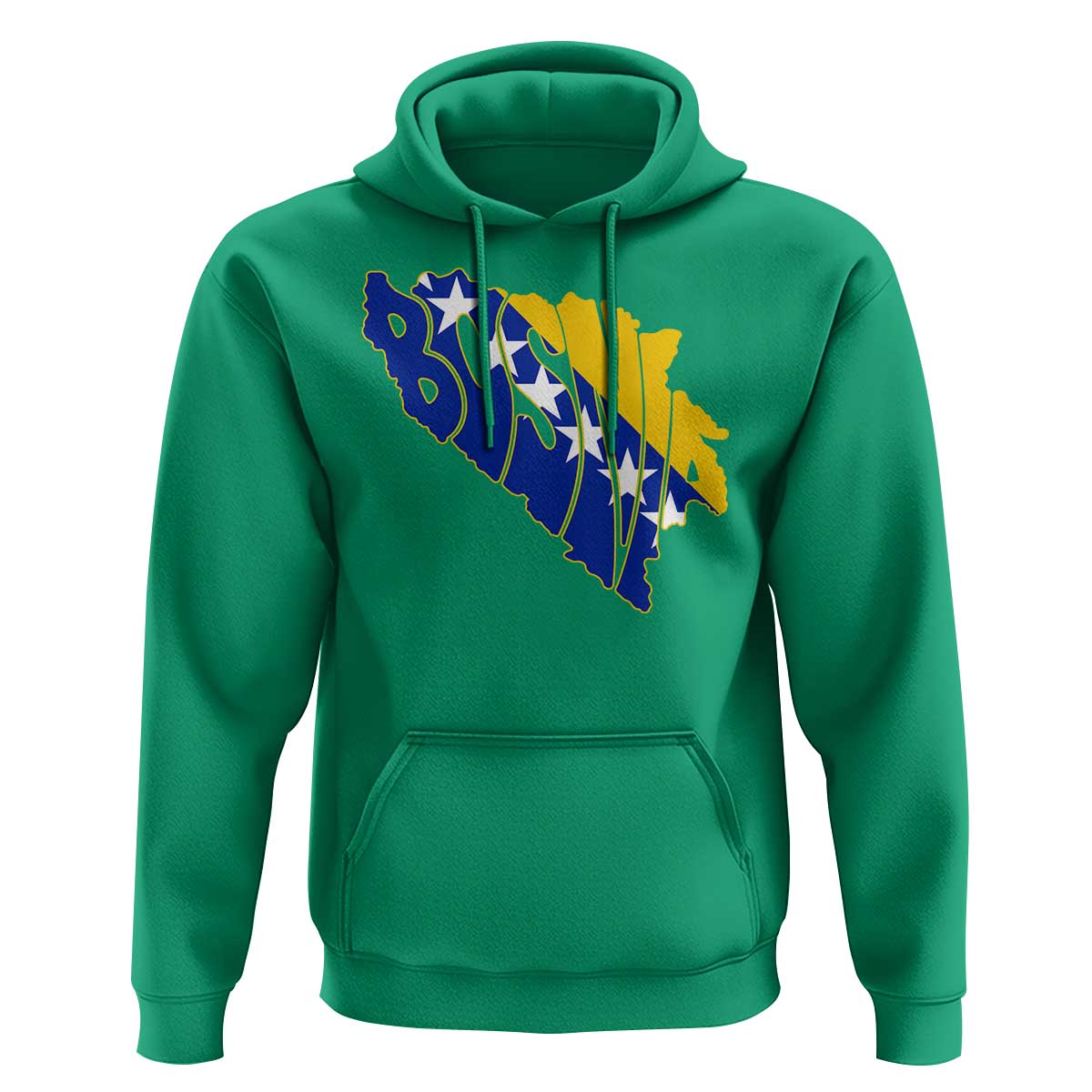 Bosnia And Herzegovina Word Art Map Hoodie Bosnian Pride Gift