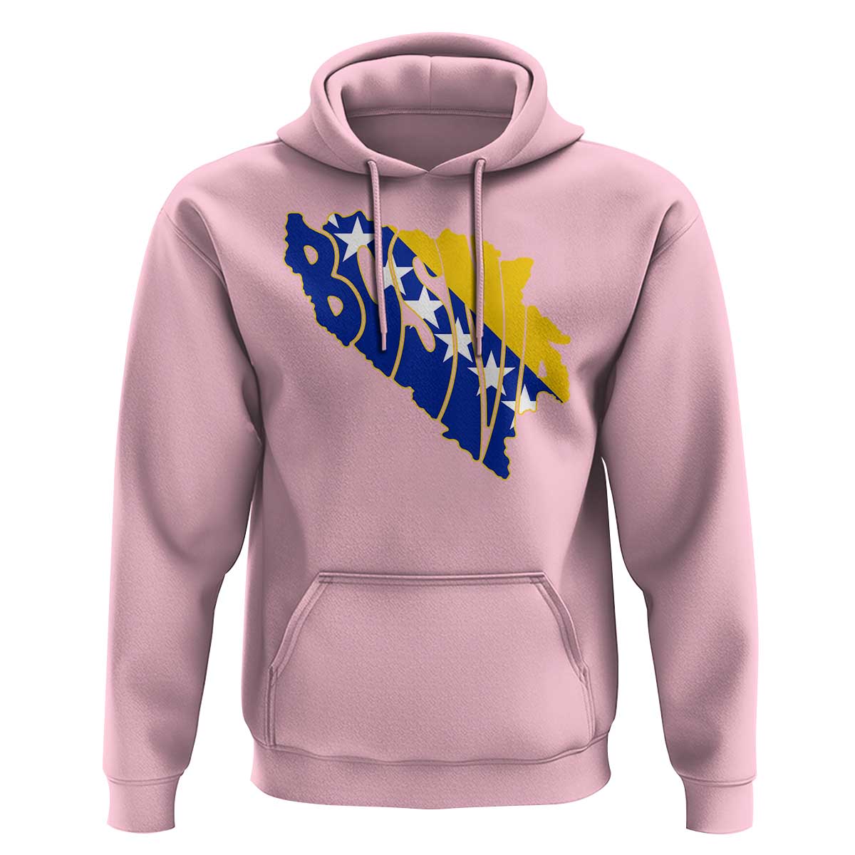 Bosnia And Herzegovina Word Art Map Hoodie Bosnian Pride Gift