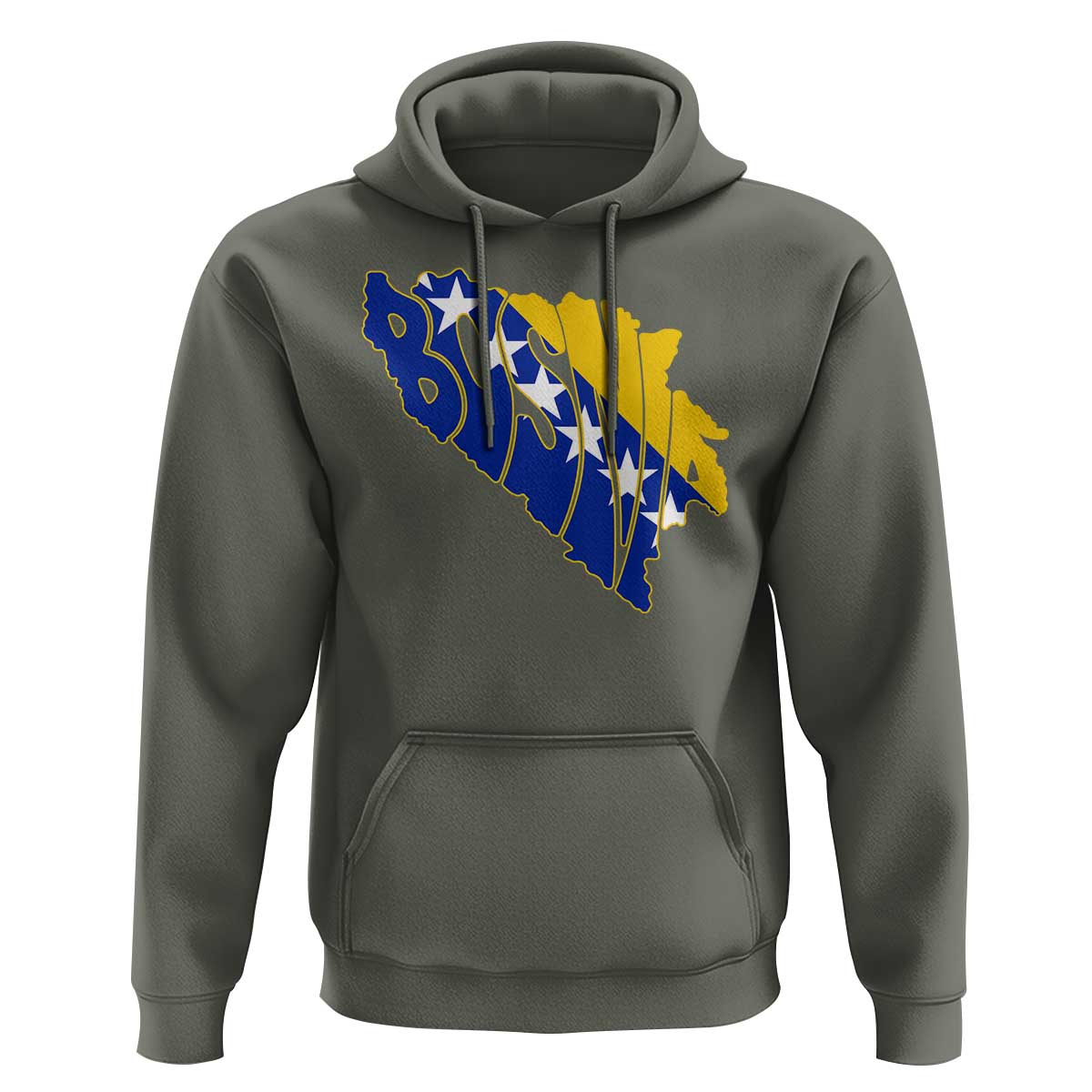 Bosnia And Herzegovina Word Art Map Hoodie Bosnian Pride Gift