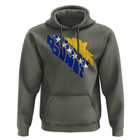Bosnia And Herzegovina Word Art Map Hoodie Bosnian Pride Gift