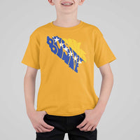 Bosnia And Herzegovina Word Art Map T Shirt For Kid Bosnian Pride Gift