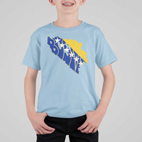 Bosnia And Herzegovina Word Art Map T Shirt For Kid Bosnian Pride Gift