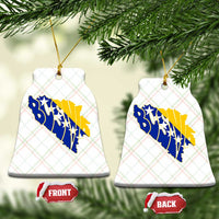 Bosnia And Herzegovina Word Art Map Ceramic Ornament Bosnian Pride Gift