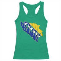 Bosnia And Herzegovina Word Art Map Racerback Tank Top Bosnian Pride Gift