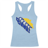Bosnia And Herzegovina Word Art Map Racerback Tank Top Bosnian Pride Gift