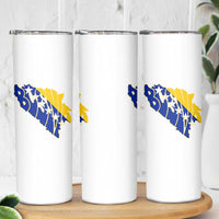 Bosnia And Herzegovina Word Art Map Skinny Tumbler Bosnian Pride Gift
