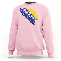 Bosnia And Herzegovina Word Art Map Sweatshirt Bosnian Pride Gift