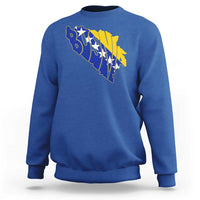 Bosnia And Herzegovina Word Art Map Sweatshirt Bosnian Pride Gift