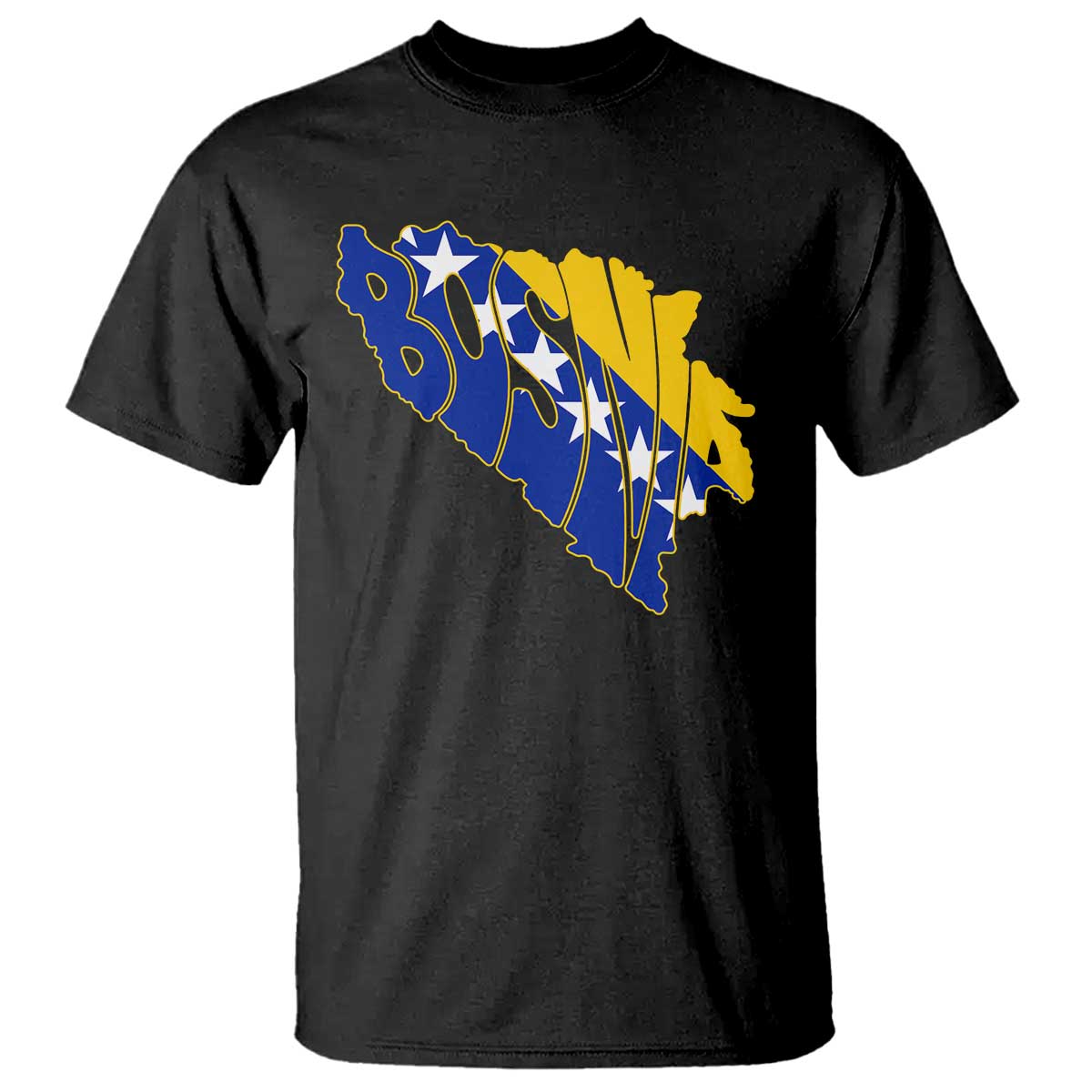 Bosnia And Herzegovina Word Art Map T Shirt Bosnian Pride Gift