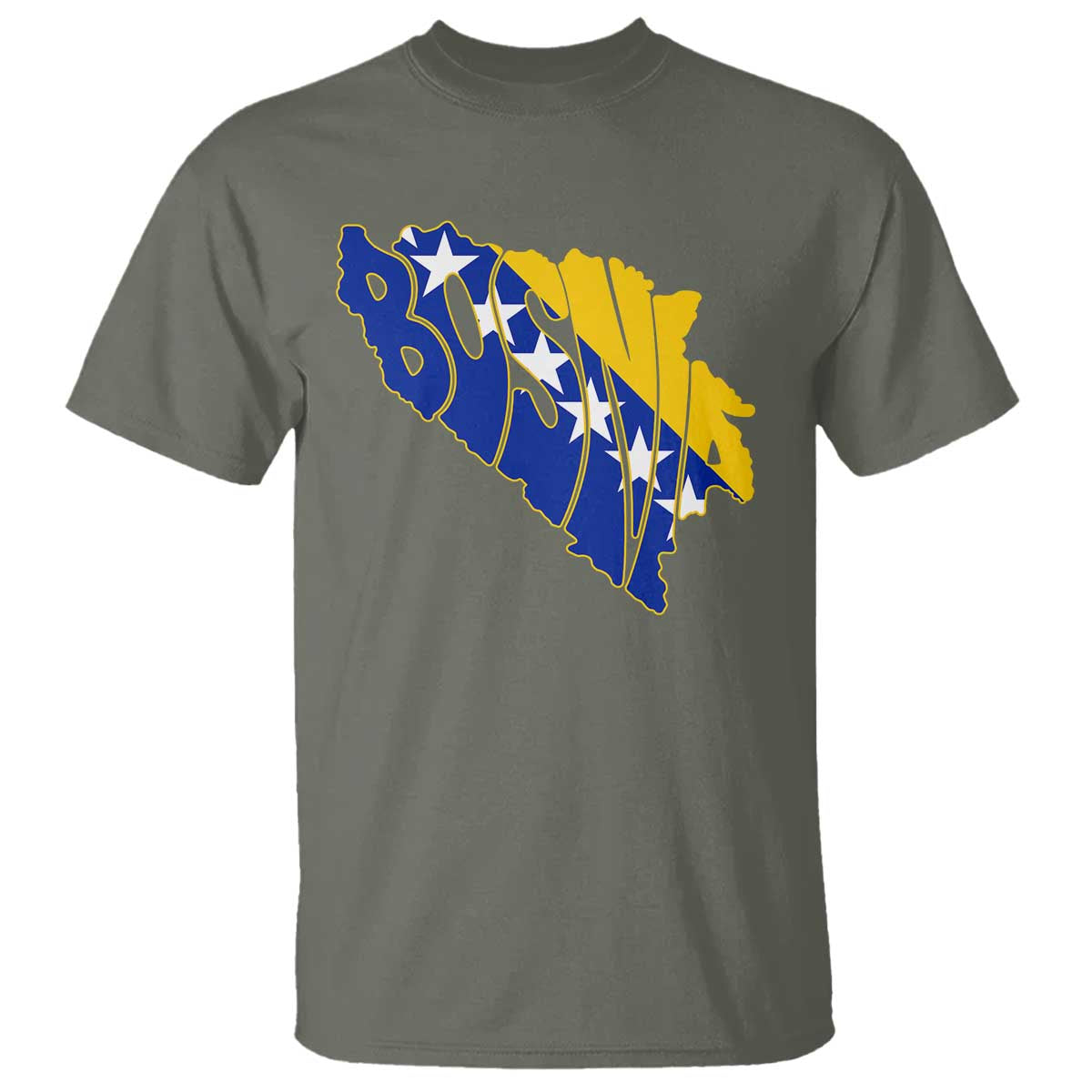 Bosnia And Herzegovina Word Art Map T Shirt Bosnian Pride Gift