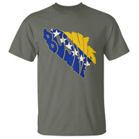 Bosnia And Herzegovina Word Art Map T Shirt Bosnian Pride Gift