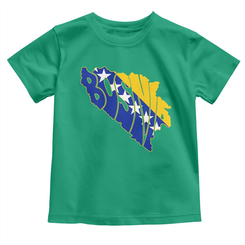 Bosnia And Herzegovina Word Art Map Toddler T Shirt Bosnian Pride Gift