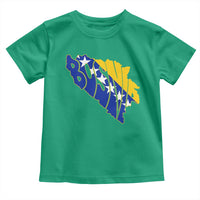 Bosnia And Herzegovina Word Art Map Toddler T Shirt Bosnian Pride Gift