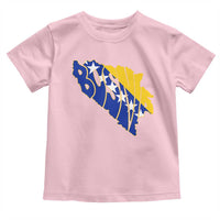 Bosnia And Herzegovina Word Art Map Toddler T Shirt Bosnian Pride Gift