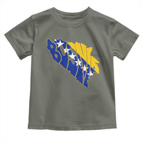 Bosnia And Herzegovina Word Art Map Toddler T Shirt Bosnian Pride Gift