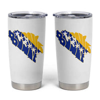 Bosnia And Herzegovina Word Art Map Tumbler Cup Bosnian Pride Gift