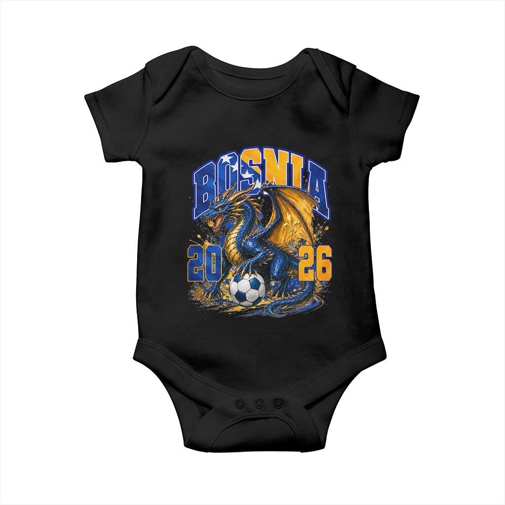 Bosnian Dragon Fudbal Fan Baby Onesie Bosnia And Herzegovina Pride