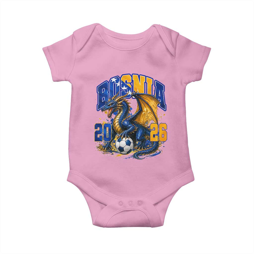 Bosnian Dragon Fudbal Fan Baby Onesie Bosnia And Herzegovina Pride