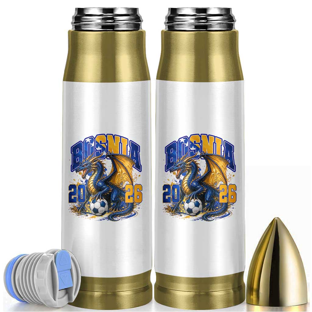 Bosnian Dragon Fudbal Fan Bullet Tumbler Bosnia And Herzegovina Pride