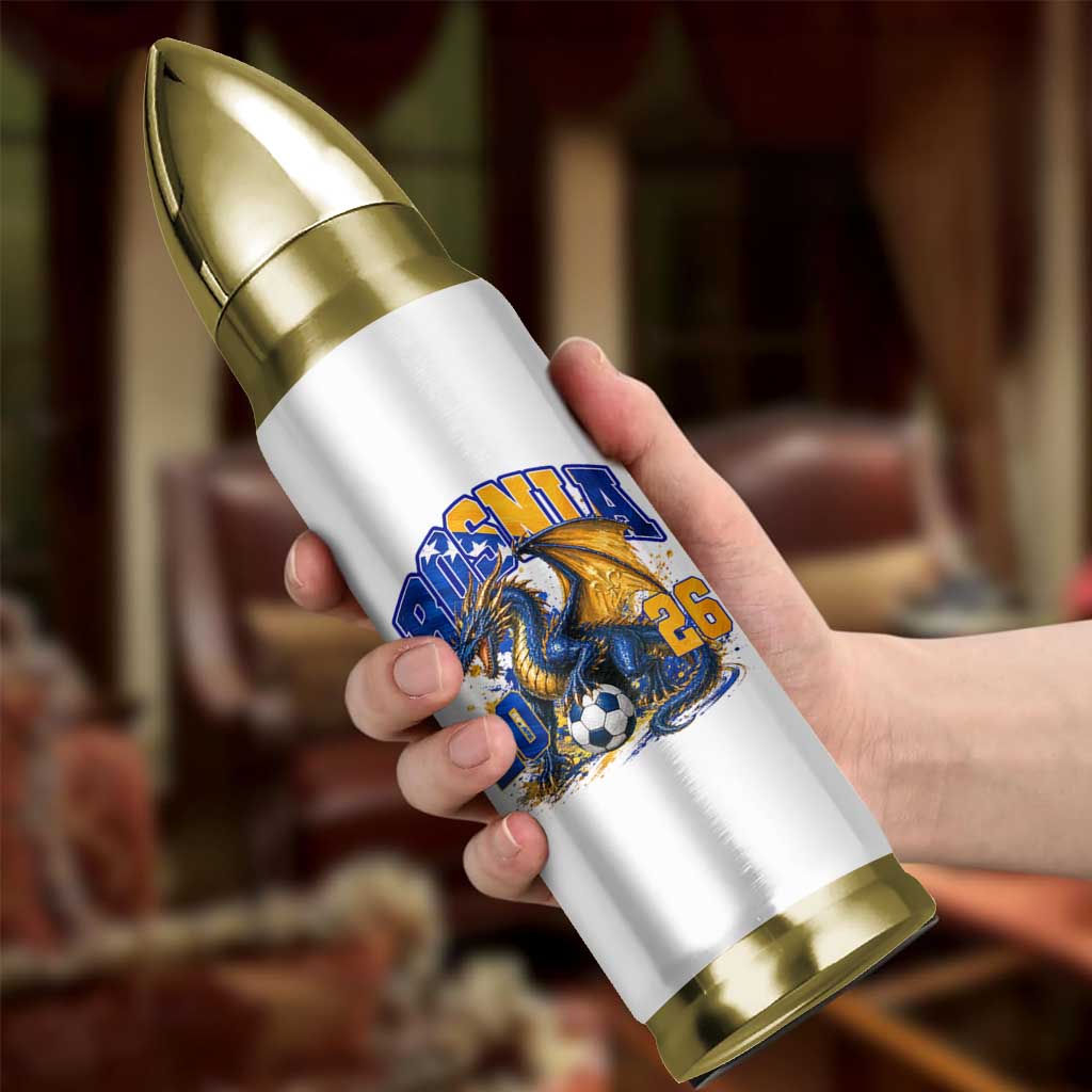 Bosnian Dragon Fudbal Fan Bullet Tumbler Bosnia And Herzegovina Pride