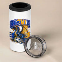 Bosnian Dragon Fudbal Fan 4 in 1 Can Cooler Tumbler Bosnia And Herzegovina Pride