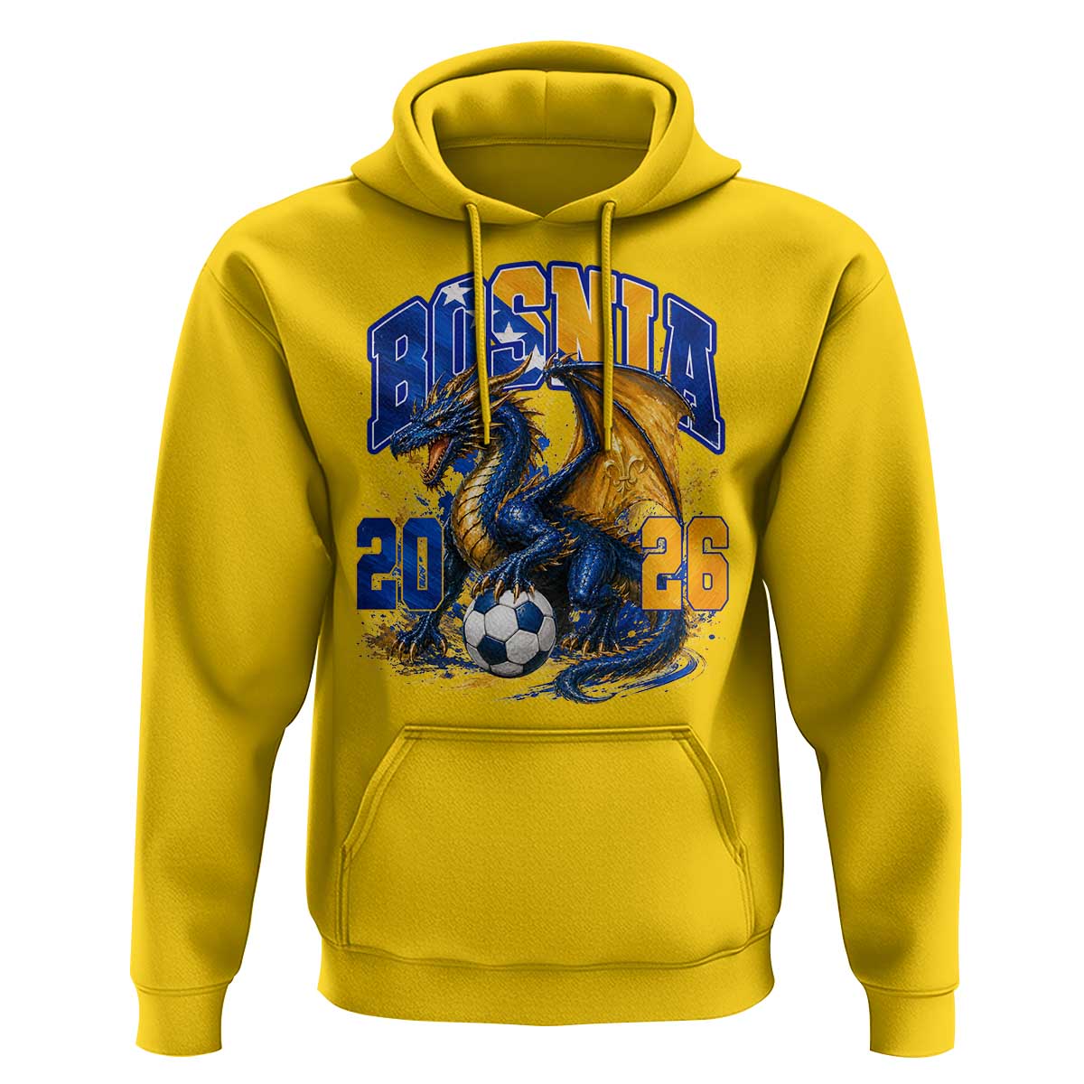 Bosnian Dragon Fudbal Fan Hoodie Bosnia And Herzegovina Pride