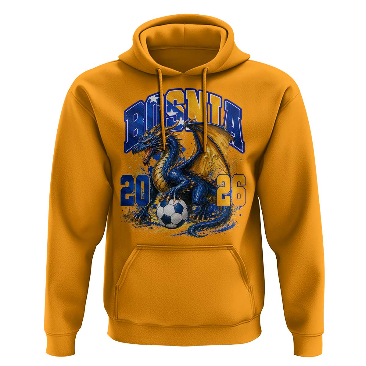 Bosnian Dragon Fudbal Fan Hoodie Bosnia And Herzegovina Pride