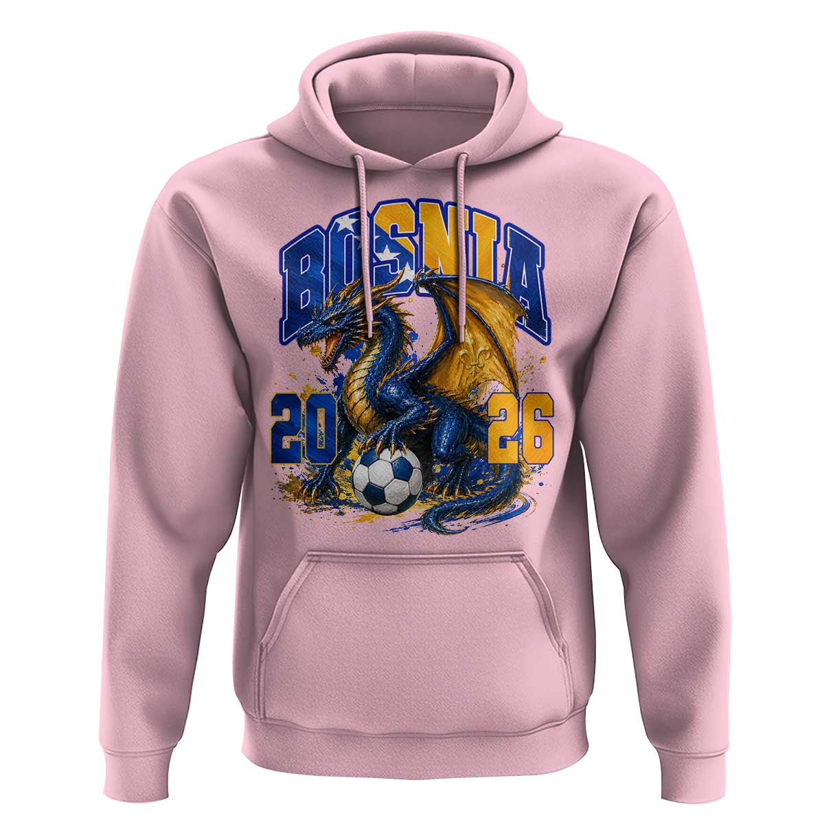 Bosnian Dragon Fudbal Fan Hoodie Bosnia And Herzegovina Pride