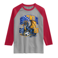 Bosnian Dragon Fudbal Fan Raglan Shirt Bosnia And Herzegovina Pride