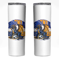 Bosnian Dragon Fudbal Fan Skinny Tumbler Bosnia And Herzegovina Pride