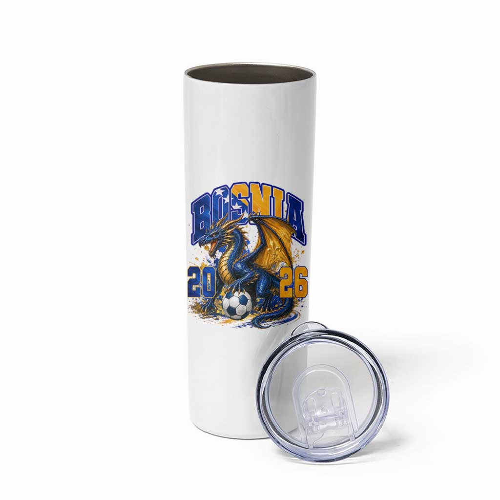 Bosnian Dragon Fudbal Fan Skinny Tumbler Bosnia And Herzegovina Pride