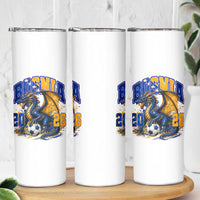 Bosnian Dragon Fudbal Fan Skinny Tumbler Bosnia And Herzegovina Pride