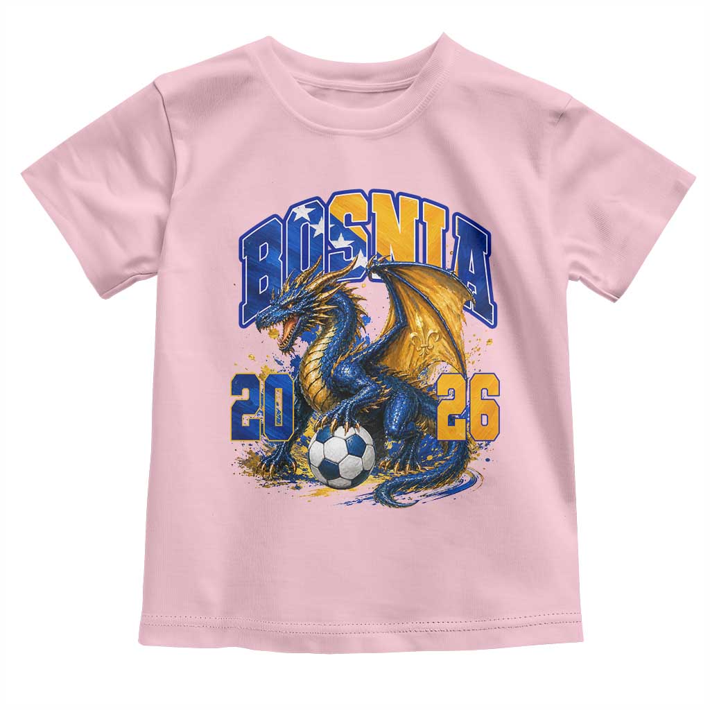 Bosnian Dragon Fudbal Fan Toddler T Shirt Bosnia And Herzegovina Pride