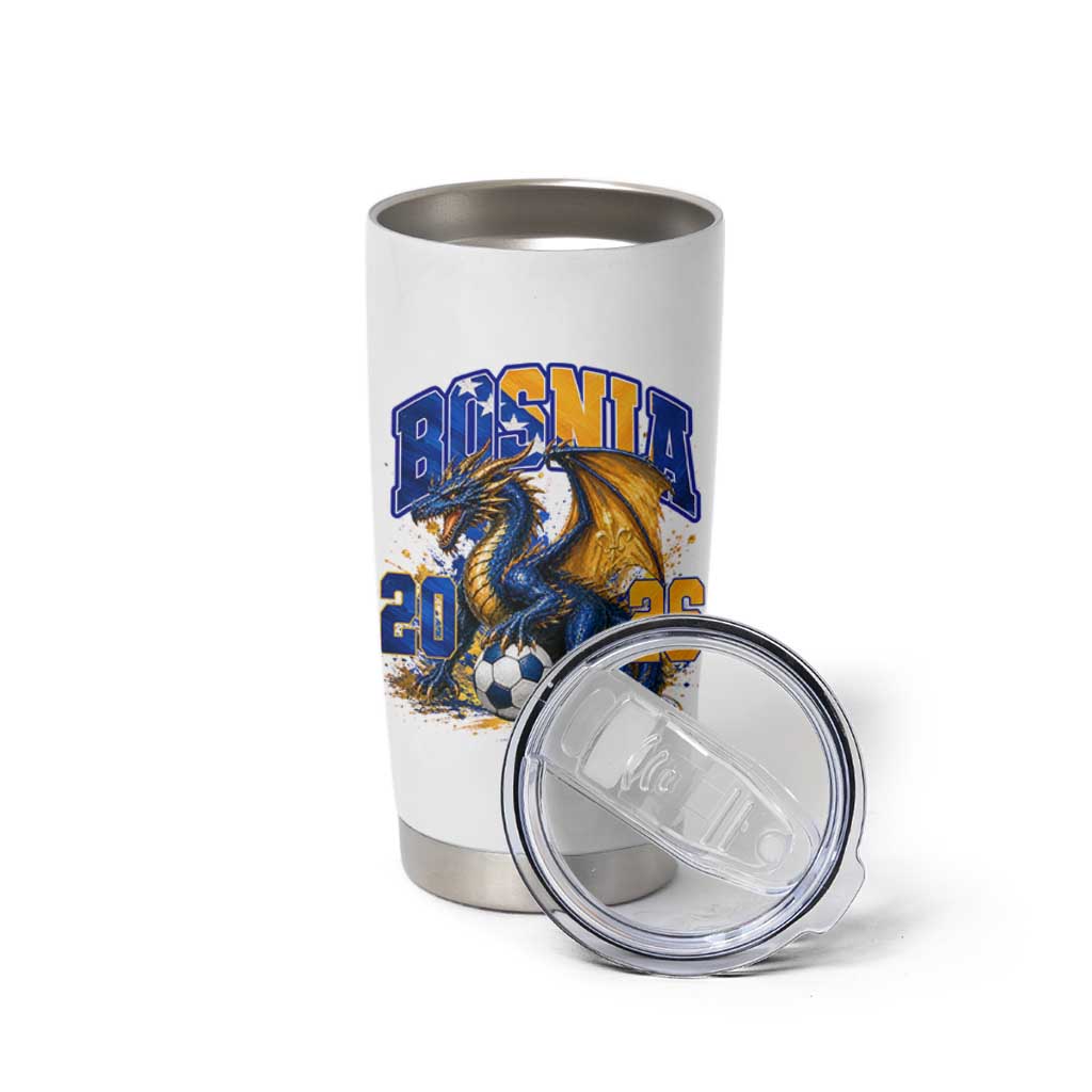 Bosnian Dragon Fudbal Fan Tumbler Cup Bosnia And Herzegovina Pride