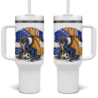 Bosnian Dragon Fudbal Fan Tumbler With Handle Bosnia And Herzegovina Pride