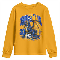 Bosnian Dragon Fudbal Fan Youth Sweatshirt Bosnia And Herzegovina Pride