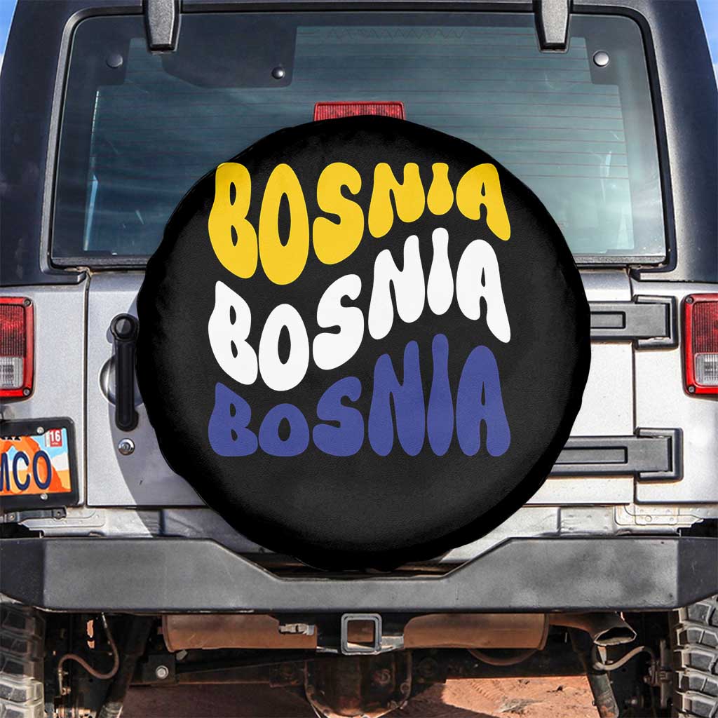 Groovy Retro Bosnia Spare Tire Cover Proud Bosnian Balkan Heritage Gift