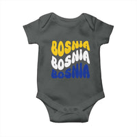 Groovy Retro Bosnia Baby Onesie Proud Bosnian Balkan Heritage Gift