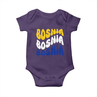 Groovy Retro Bosnia Baby Onesie Proud Bosnian Balkan Heritage Gift