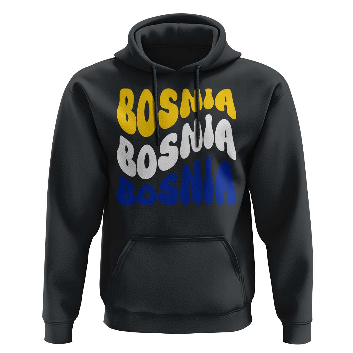 Groovy Retro Bosnia Hoodie Proud Bosnian Balkan Heritage Gift