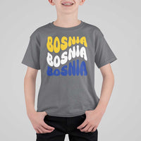 Groovy Retro Bosnia T Shirt For Kid Proud Bosnian Balkan Heritage Gift