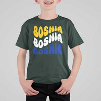 Groovy Retro Bosnia T Shirt For Kid Proud Bosnian Balkan Heritage Gift